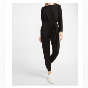 Express Cozy Black Jumpsuit NWT